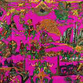 エルメス カレ90 Au FIL de la SOIE 絹糸の赴くままに スカーフ ピンク ブラウン マルチカラー シルク レディース HERMES 【中古】